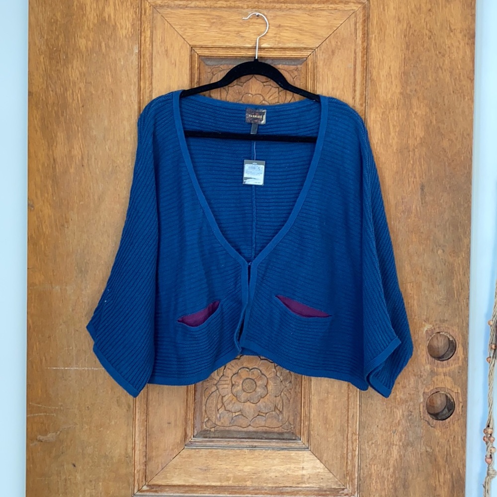 NWT Tarnish knit cardigan sweater blue purple